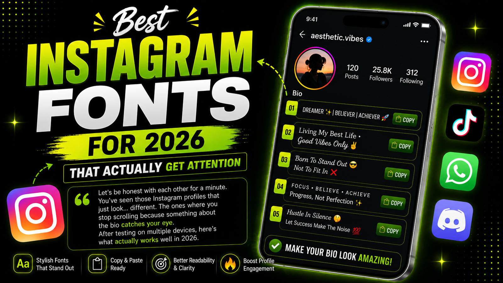 Best Instagram Fonts 2026