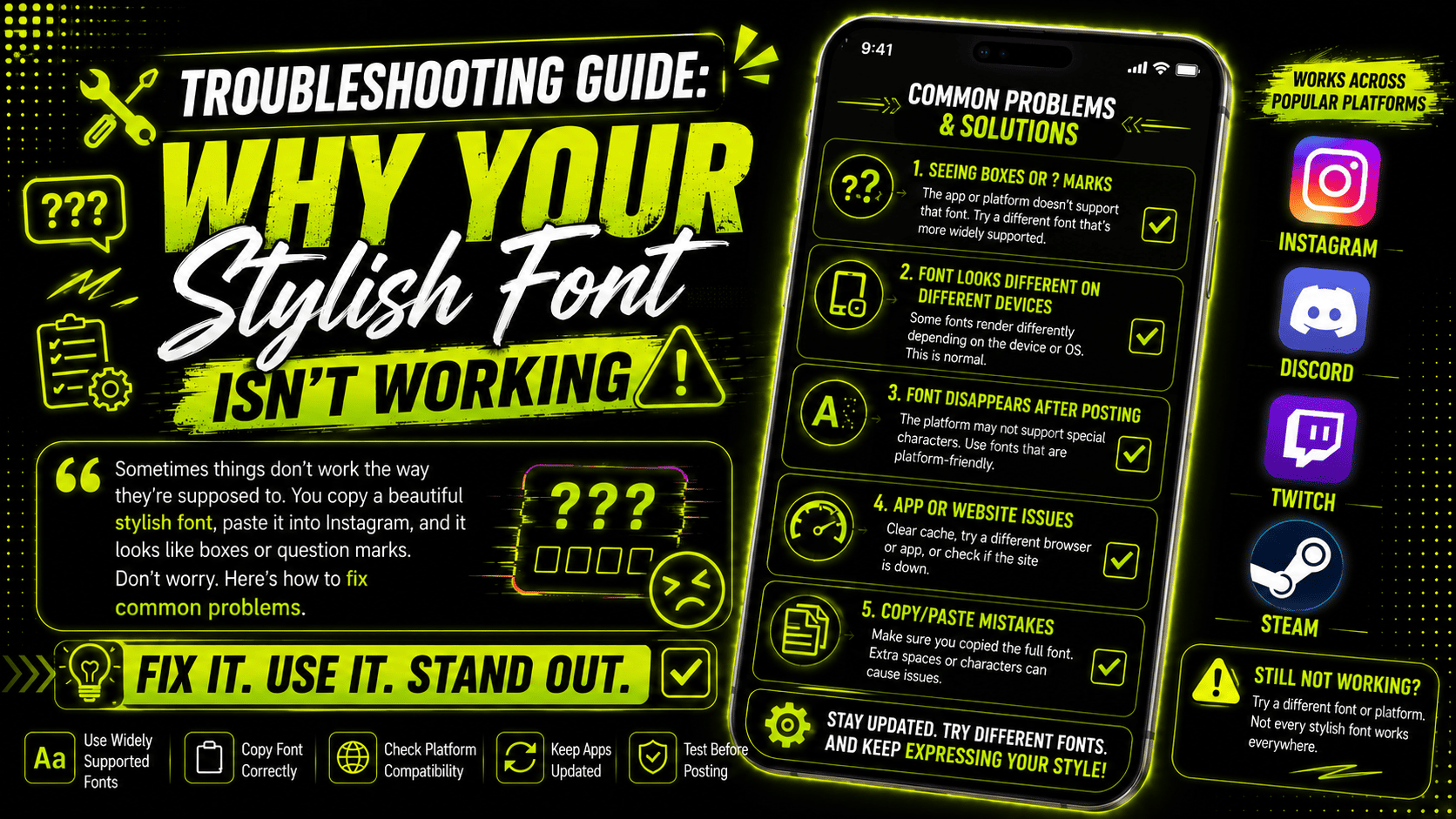 Troubleshooting Guide: Why Your Stylish Fonts Isn't Working and How to Fix It