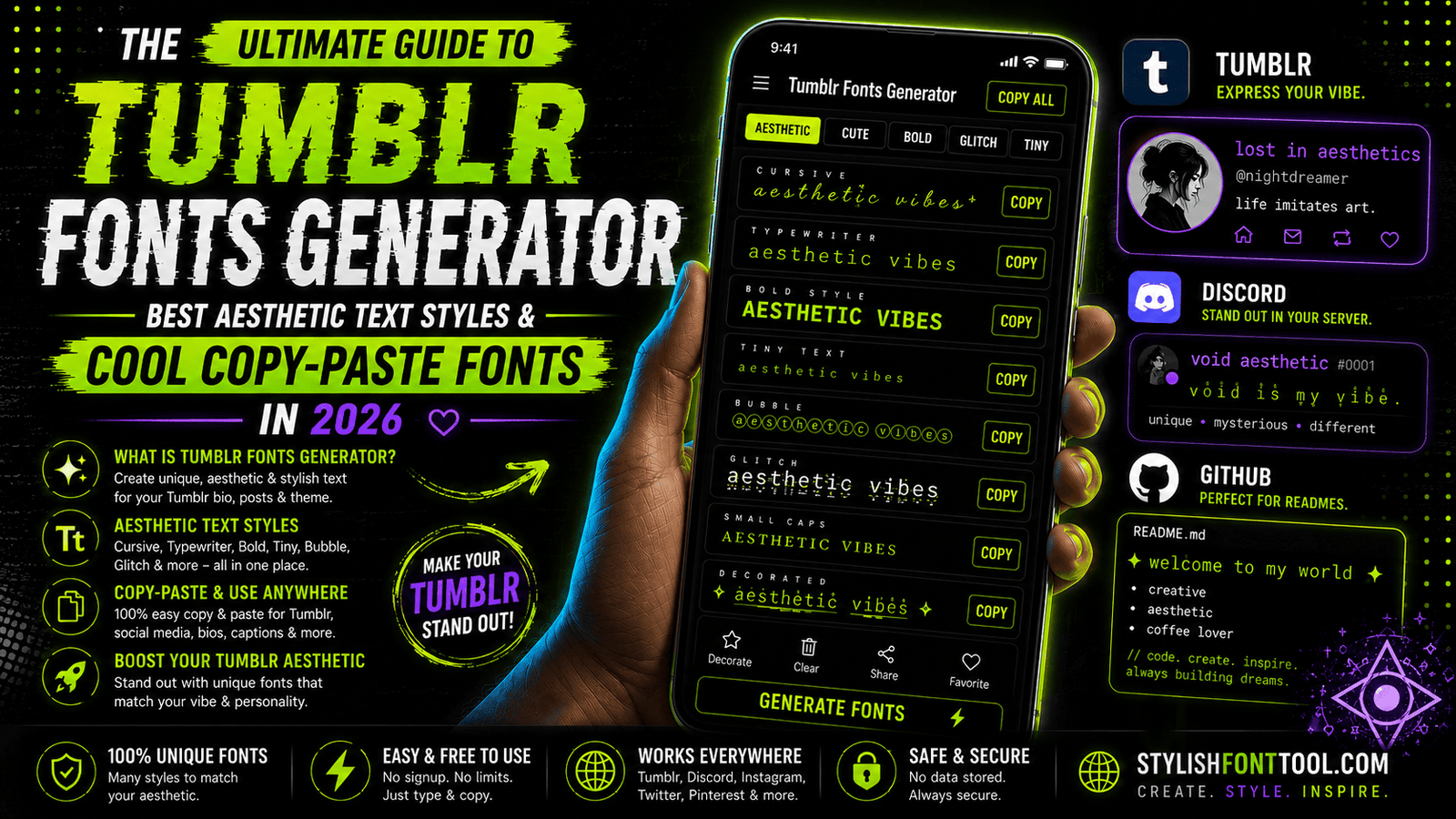 Tumblr Fonts Generator and Aesthetic Text Guide