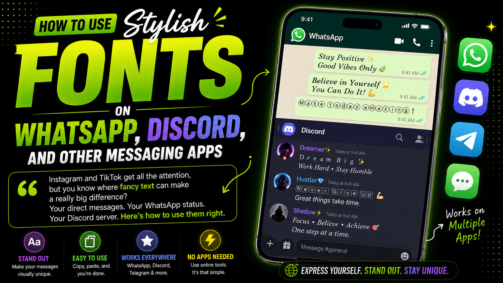 WhatsApp and Discord Fonts Guide